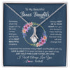 Alluring Beauty Necklace | Personalized To My Beautiful Bonus Daughter Necklace From Bonus Mom Someday When The Pages Bonus Daughter Birthday Christmas Customized Gift Box Message Card | teecentury