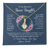 Alluring Beauty Necklace 18K Yellow Gold Finish | 1 | Personalized To My Beautiful Bonus Daughter Necklace From Bonus Mom Someday When The Pages Bonus Daughter Birthday Christmas Customized Gift Box Message Card | teecentury