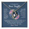 Forever Love Necklace 18K Yellow Gold Finish | 1 | Personalized To My Beautiful Bonus Daughter Necklace From Bonus Mom Someday When The Pages Bonus Daughter Birthday Christmas Customized Gift Box Message Card | teecentury