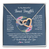 Interlocking Hearts Necklace | Personalized To My Beautiful Bonus Daughter Necklace From Bonus Mom Someday When The Pages Bonus Daughter Birthday Christmas Customized Gift Box Message Card | teecentury