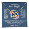 Interlocking Hearts Necklace 18K Yellow Gold Finish | 1 | Personalized To My Beautiful Bonus Daughter Necklace From Bonus Mom Someday When The Pages Bonus Daughter Birthday Christmas Customized Gift Box Message Card | teecentury