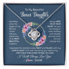 Love Knot Necklace | Personalized To My Beautiful Bonus Daughter Necklace From Bonus Mom Someday When The Pages Bonus Daughter Birthday Christmas Customized Gift Box Message Card | teecentury