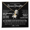 Alluring Beauty Necklace 18K Yellow Gold Finish | 1 | Personalized To My Beautiful Bonus Daughter Necklace From Step Dad Believe In Yourself Stepdaughter Birthday Gifts Jewelry Christmas Customized Message Card | teecentury