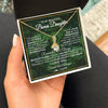 Alluring Beauty Necklace 18K Yellow Gold Finish | Personalized To My Beautiful Bonus Daughter Necklace From Stepmom Stepdad Never Give Up Birthday Graduation Motivational Quote Customized Gift Box Message Card | teecentury