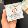 Alluring Beauty Necklace 18K Yellow Gold Finish | Personalized To My Beautiful Bonus Daughter Necklace From Stepmother Filled With My Love and Light Stepdaughter Birthday Christmas Customized Message Card | teecentury