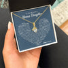 Alluring Beauty Necklace 18K Yellow Gold Finish | Personalized To My Beautiful Bonus Daughter Necklace Need A Hug Just Hold This Stepdaughter Pendant Jewelry Birthday Christmas Customized Gift Box Message Card | teecentury