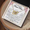 Interlocking Hearts Necklace 18K Yellow Gold Finish | Personalized To My Beautiful Bonus Mom From Step Daughter Son Necklace Say I Love You Stepmom Birthday Mothers Day Christmas Customized Gift Box Message Card | teecentury