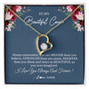 Forever Love Necklace 18K Yellow Gold Finish | Personalized To My Beautiful Cousin Necklace From Family Braver Stronger Smarter Cousin Pendant Jewelry Birthday Graduation Christmas Customized Message Card | teecentury