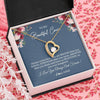 Forever Love Necklace 18K Yellow Gold Finish | Personalized To My Beautiful Cousin Necklace From Family Braver Stronger Smarter Cousin Pendant Jewelry Birthday Graduation Christmas Customized Message Card | teecentury