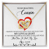 Interlocking Hearts Necklace 18K Yellow Gold Finish | Personalized To My Beautiful Cousin Necklace From Family Filled With My Love and Light Cousin Pendant Jewelry Birthday Christmas Customized Message Card | teecentury