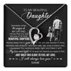 Forever Love Necklace 14K White Gold Finish | 1 | Personalized To My Beautiful Daughter Necklace From Dad Father Always Love You Daughter Birthday Graduation Christmas Customized Gift Box Message Card | teecentury