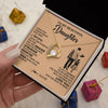 Forever Love Necklace 18K Yellow Gold Finish | 2 | Personalized To My Beautiful Daughter Necklace From Dad Father Promise To Love You Daughter Birthday Jewelry Christmas Customized Gift Box Message Card | teecentury