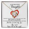 Forever Love Necklace 18K Yellow Gold Finish | Personalized To My Beautiful Daughter Necklace From Dad Mom Filled With My Love and Light Daughter Jewelry Birthday Christmas Customized Message Card | teecentury