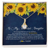 Alluring Beauty Necklace 18K Yellow Gold Finish | Personalized To My Beautiful Daughter Necklace From Mom Dad Be A Sunflower My Sunshine Daughter Birthday Christmas Jewelry Customized Gift Box Message Card | teecentury
