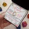 Forever Love Necklace 18K Yellow Gold Finish | 2 | Personalized To My Beautiful Daughter Necklace From Mom Dad Believe In You Daughter Jewelry Birthday Graduation Christmas Customized Gift Box Message Card | teecentury