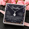 Alluring Beauty Necklace 14K White Gold Finish | 2 | Personalized To My Beautiful Daughter Necklace From Mom Dad Promise Necklace Birthday Gift For Daughter Graduation Christmas Customized Gift Box Message Card | teecentury