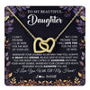 Interlocking Hearts Necklace 18K Yellow Gold Finish | 1 | Personalized To My Beautiful Daughter Necklace From Mom Dad Promise Necklace Birthday Gift For Daughter Graduation Christmas Customized Gift Box Message Card | teecentury