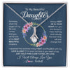 Alluring Beauty Necklace | Personalized To My Beautiful Daughter Necklace From Mom Mother Someday When The Pages Daughter Birthday Graduation Christmas Customized Gift Box Message Card | teecentury