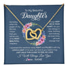 Interlocking Hearts Necklace 18K Yellow Gold Finish | 1 | Personalized To My Beautiful Daughter Necklace From Mom Mother Someday When The Pages Daughter Birthday Graduation Christmas Customized Gift Box Message Card | teecentury