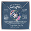 Love Knot Necklace | Personalized To My Beautiful Daughter Necklace From Mom Mother Someday When The Pages Daughter Birthday Graduation Christmas Customized Gift Box Message Card | teecentury