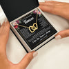 Interlocking Hearts Necklace 18K Yellow Gold Finish | 2 | Personalized To My Beautiful Fiancee Gifts Necklace From Fiance When You Wear This Necklace Fiancee Birthday Christmas Anniversary Day Gift Box Message Card | teecentury