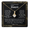 Alluring Beauty Necklace 18K Yellow Gold Finish | 1 | Personalized To My Beautiful Fiancee Necklace From Fiance Feel My Love For Her Fiancee Birthday Anniversary Valentines Day Christmas Customized Message Card | teecentury