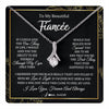 Alluring Beauty Necklace 14K White Gold Finish | 1 | Personalized To My Beautiful Fiancee Necklace From Fiance Feel My Love For Her Fiancee Birthday Anniversary Valentines Day Christmas Customized Message Card | teecentury