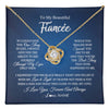 Love Knot Necklace 18K Yellow Gold Finish | 1 | Personalized To My Beautiful Fiancee Necklace From Fiance Hold This Close My Love Fiancee Birthday Valentine Day Christmas Customized Gift Box Message Card | teecentury
