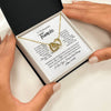 Interlocking Hearts Necklace 18K Yellow Gold Finish | 2 | Personalized To My Beautiful Fiancee Necklace From Fiance If I Could Give You Fiancee Birthday Anniversary Christmas Jewelry Customized Gift Box Message Card | teecentury