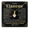 Alluring Beauty Necklace 18K Yellow Gold Finish | 1 | Personalized To My Beautiful Fiancee Necklace From Fiance The Day I Met You Birthday Gifts For Fiancee Anniversary Valentines Day Gift Box Message Card | teecentury