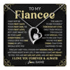 Forever Love Necklace 14K White Gold Finish | 1 | Personalized To My Beautiful Fiancee Necklace From Fiance The Day I Met You Birthday Gifts For Fiancee Anniversary Valentines Day Gift Box Message Card | teecentury