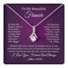 Alluring Beauty Necklace 14K White Gold Finish | 1 | Personalized To My Beautiful Fiancee Necklace Gift Romantic Gifts For Fiancee Birthday Anniversary Valentines Day Christmas Customized Gift Box Message Card | teecentury