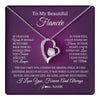 Forever Love Necklace 14K White Gold Finish | 1 | Personalized To My Beautiful Fiancee Necklace Gift Romantic Gifts For Fiancee Birthday Anniversary Valentines Day Christmas Customized Gift Box Message Card | teecentury