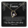 Forever Love Necklace 18K Yellow Gold Finish | 1 | Personalized To My Beautiful Fiancee Necklace Gifts From Fiance I'd Rather Fiancee Birthday Idea Anniversary Valentines Day Customized Gift Box Message Card | teecentury