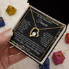 Forever Love Necklace 18K Yellow Gold Finish | Personalized To My Beautiful Fiancee Necklace Romantic Gifts Fiancee Birthday Anniversary Jewelry Valentines Day Christmas Customized Gift Box Message Card | teecentury
