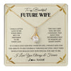 Alluring Beauty Necklace 18K Yellow Gold Finish | 1 | Personalized To My Beautiful Future Wife Necklace Gift From Husband Promise Necklace For Her Soulmate Wife Romantic Birthday Customized Gift Box Message Card | teecentury