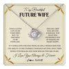 Love Knot Necklace 14K White Gold Finish | 1 | Personalized To My Beautiful Future Wife Necklace Gift From Husband Promise Necklace For Her Soulmate Wife Romantic Birthday Customized Gift Box Message Card | teecentury