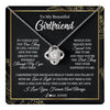 Love Knot Necklace 14K White Gold Finish | 1 | Personalized To My Beautiful Girlfriend Necklace From Boyfriend Feel My Love For Her Girlfriend Birthday Valentines Day Christmas Customized Message Card | teecentury