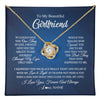 Love Knot Necklace 18K Yellow Gold Finish | 1 | Personalized To My Beautiful Girlfriend Necklace From Boyfriend Hold This Close My Love Girlfriend Birthday Christmas Customized Gift Box Message Card | teecentury
