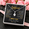 Alluring Beauty Necklace 14K White Gold Finish | 2 | Personalized To My Beautiful Girlfriend Necklace From Boyfriend Jewelry Forever Love Girlfriend Birthday Gifts Anniversary Valentines Day Message Card | teecentury