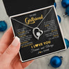 Forever Love Necklace 14K White Gold Finish | 2 | Personalized To My Beautiful Girlfriend Necklace From Boyfriend Jewelry Forever Love Girlfriend Birthday Gifts Anniversary Valentines Day Message Card | teecentury