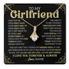 Alluring Beauty Necklace 18K Yellow Gold Finish | 1 | Personalized To My Beautiful Girlfriend Necklace From Boyfriend The Day I Met You Birthday Gifts For Girlfriend Anniversary Valentines Day Message Card | teecentury
