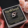 Interlocking Hearts Necklace Stainless Steel & Rose Gold Finish | 2 | Personalized To My Beautiful Girlfriend Necklace From Boyfriend The Day I Met You Birthday Gifts For Girlfriend Anniversary Valentines Day Message Card | teecentury