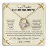 Forever Love Necklace 18K Yellow Gold Finish | 1 | Personalized To My Beautiful Girlfriend Necklace Gift From Boyfriend Promise Necklace For Girlfriend Birthday Christmas Customized Gift Box Message Card | teecentury