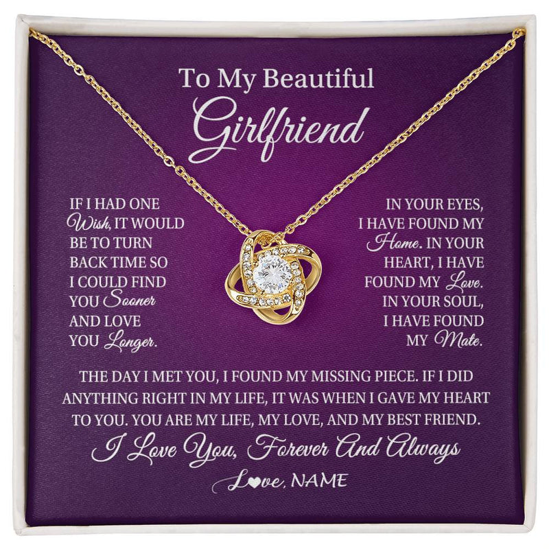Personalized To My Beautiful Girlfriend Necklace Gift Romantic Gifts For Girlfriend Birthday