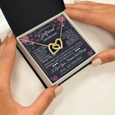 Interlocking Hearts Necklace 18K Yellow Gold Finish | 2 | Personalized To My Beautiful Girlfriend Necklace I Love You Girlfriend Gifts Romantic Birthday Gifts Valentines Christmas Custom Gift Box Message Card | teecentury.myshopify