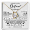 Forever Love Necklace 18K Yellow Gold Finish | 1 | Personalized To My Beautiful Girlfriend Necklace Love You Like I Do Promise Girlfriend Romantic Birthday Gifts Anniversary Christmas Gift Box Message Card | teecentury