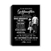 Personalized To My Beautiful Goddaughter Canvas From Uncle Believe In Yourself Goddaughter Birthday Gifts Christmas Custom Wall Art Print Framed Canvas | teecentury