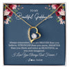 Forever Love Necklace 18K Yellow Gold Finish | Personalized To My Beautiful Goddaughter Necklace From Godmother Braver Stronger Smarter Goddaughter Pendant Jewelry Birthday Christmas Customized Message Card | teecentury
