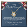 Love Knot Necklace 18K Yellow Gold Finish | Personalized To My Beautiful Goddaughter Necklace From Godmother Braver Stronger Smarter Goddaughter Pendant Jewelry Birthday Christmas Customized Message Card | teecentury